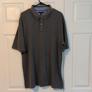 Tommy Hilfiger Charcoal Gray Polo Short-Sleeve Shirt Men's XXL